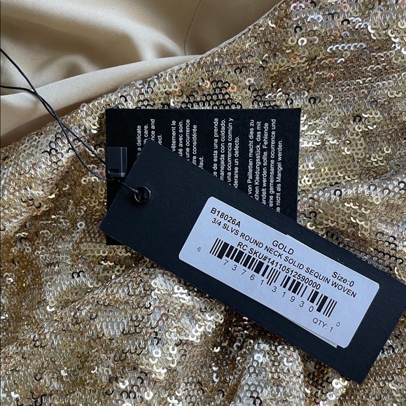 Rachel Zoe gold sequin dress - Picture 4 of 6